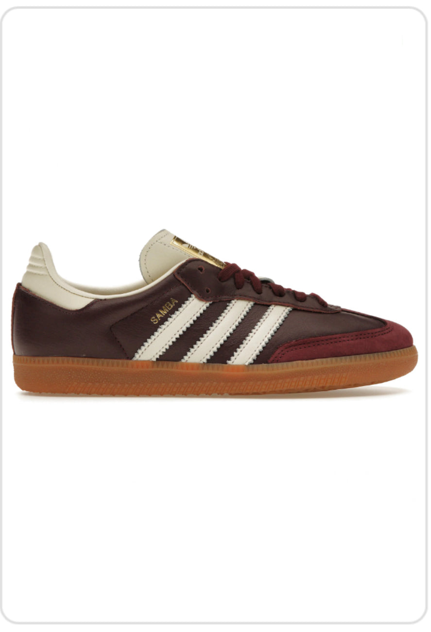 Adidas Samba OG Maroon Gold Metallic