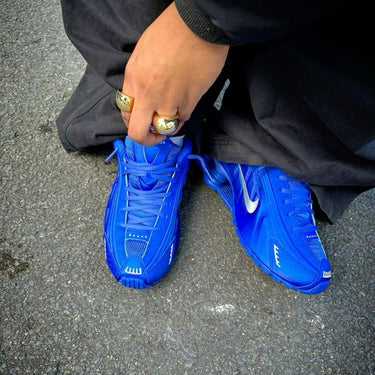 Nike Shox R4 Racer Blue Metallic Silver Min butik