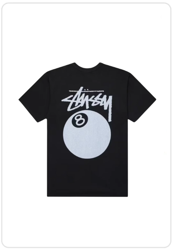 Stüssy 8 Ball Pigment Dyed Tee - Black