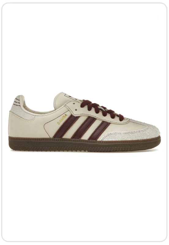 Adidas Samba OG Wonder White Maroon